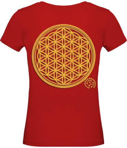 T-shirt 100% coton BIO Fleur de vie femme - inspire plus
