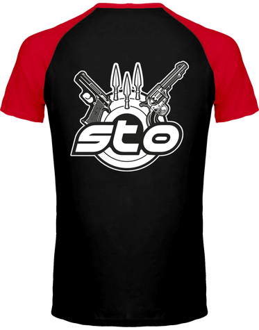 T-shirt STO en rouge et noir