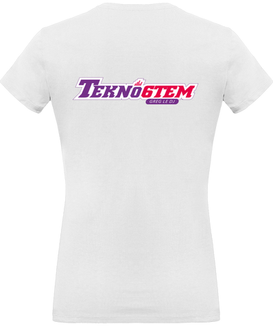 T-shirt Col V Femme Tekno 6tem arrière