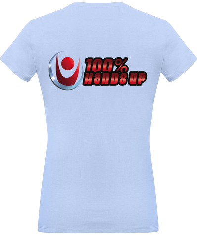  T-shirt Col V Femme 100% hands up arrière