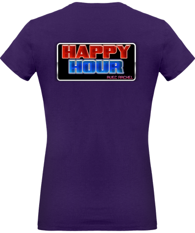 T-shirt Col V Femme Happy Hour arrière