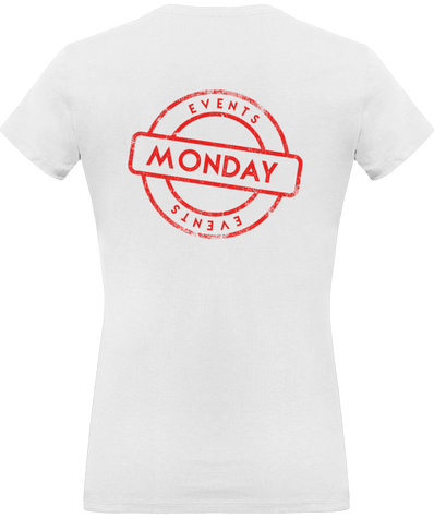 T-shirt Col V Femme Monday Events arrière