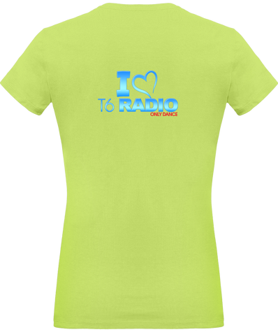 T-shirt Col V Femme I love T6 arrière