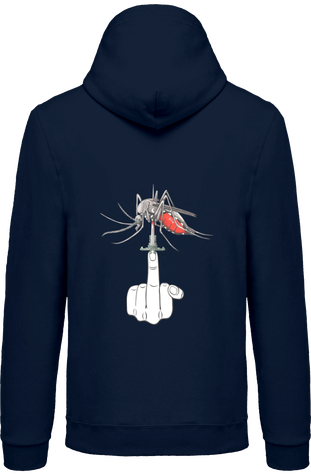 sweat homme 80% coton, illustration fuck moustique tigre