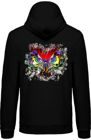 sweat illustration hiboux arc-en-ciel
