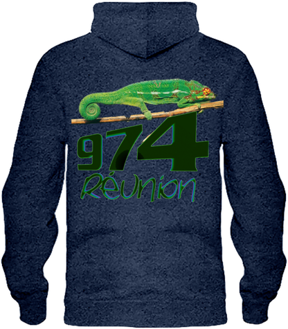 Sweat Zippé à Capuche Chiné