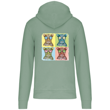 Sweat capuche homme léopards à lunettes