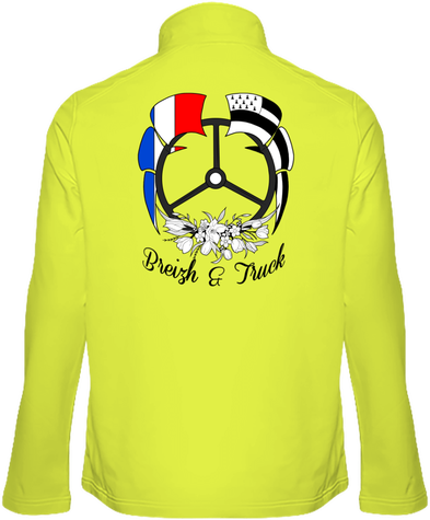 * Broderie * Veste Softshell Jaune fluo
