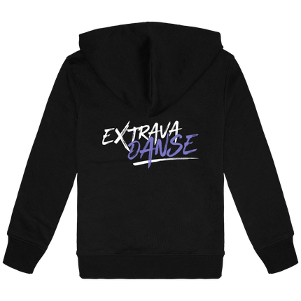 Sweatshirt blanc noir logo dos