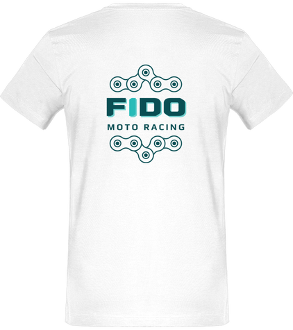 T-shirt col V Homme - logo floqué dos