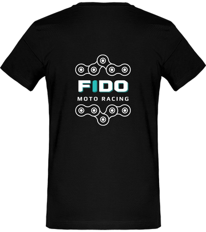 T-shirt col V Homme - logo floqué dos