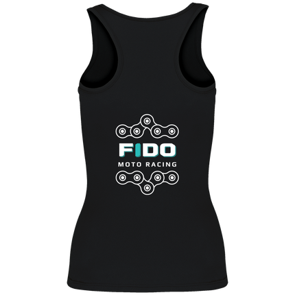 Débardeur Femme noir - logo floqué derrière