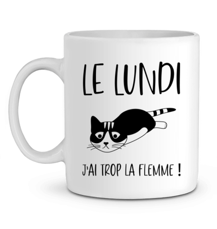 Mugs théme Le lundi j'ai trop la flemme !