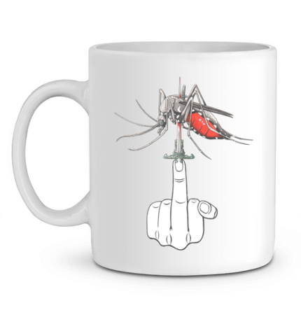 Mug en céramique, illustration fuck moustique tigre