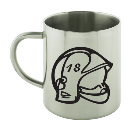 tasse inox casque de pompier