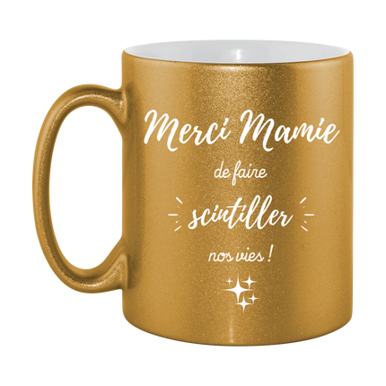 Mug - Merci Mamie - Or et Argent