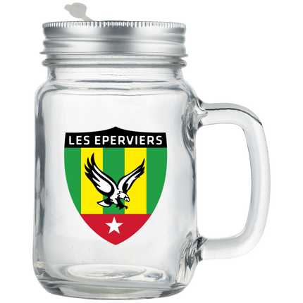 Mason Jar en verre avec anse Transparent