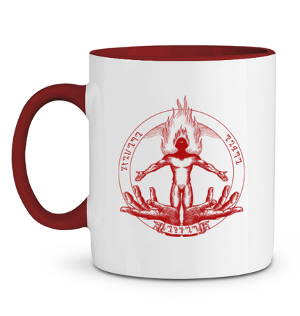 Mug Prométhée collection Basic Bicolore Rouge et Blanc Céramique