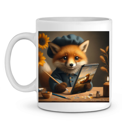 Renard peintre - image côté gauche