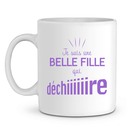Mug Belle Fille qui Déchire Purple