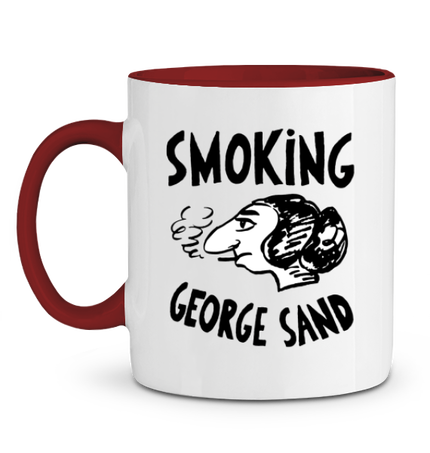 Mug caricature romancière Georges Sand smoking