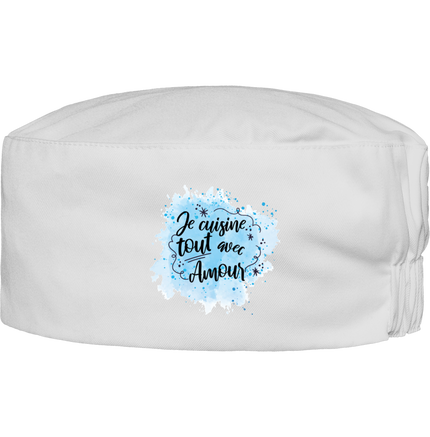 Calot cuisinier Je cuisine Tout avec Amour